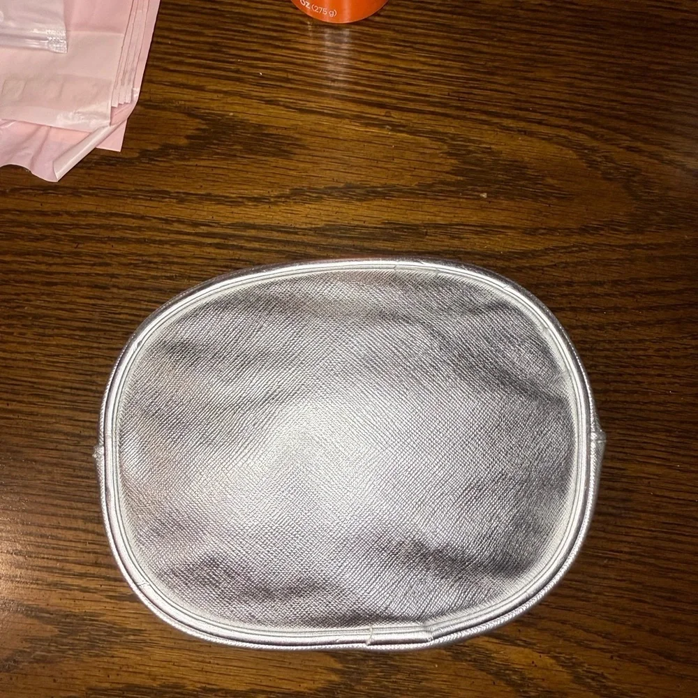 Vince Camuto Silver Cosmetic Bag